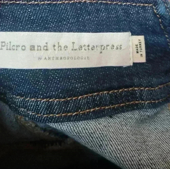 Pilcro and the Letterpress Anthropologie High Rise Trouser Bootcut Jeans Size 28 - Picture 16 of 16